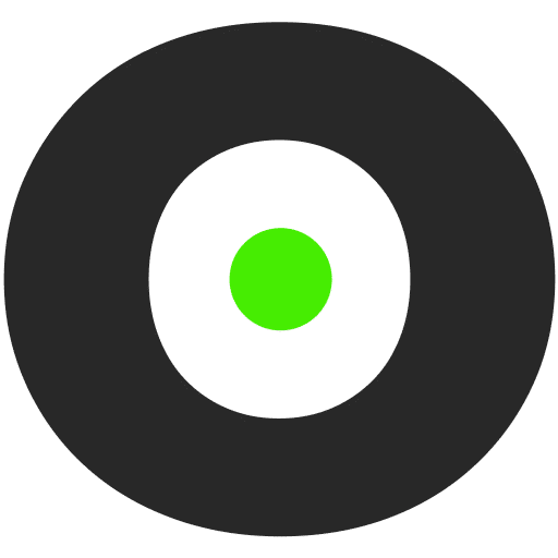 עיגול עם נקודה ירוקה